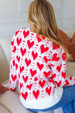 True Hearts Oversized Sweater (Curvy Size)