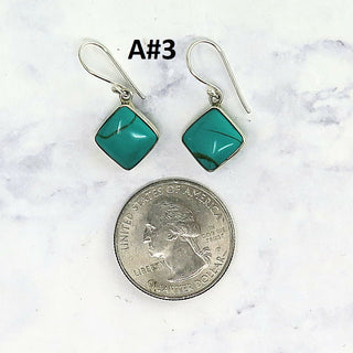 Solid Sterling Silver Turquoise Cabochon Earrings