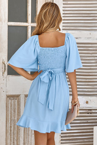 Silky Sweetheart Ruffle Dress