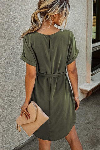 Casual Chic Button Back T-Shirt Dress