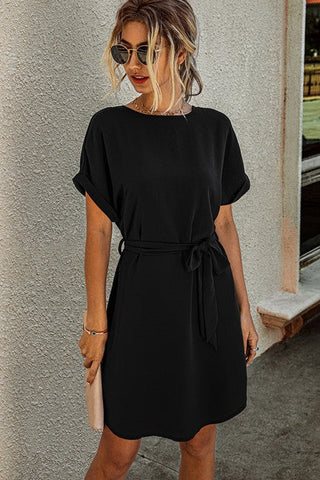 Casual Chic Button Back T-Shirt Dress