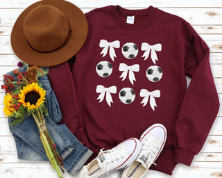 Soccer Balls and Bows Sweatshirt