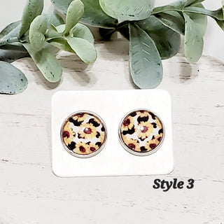 Cow Sunflower Studs | 12MM