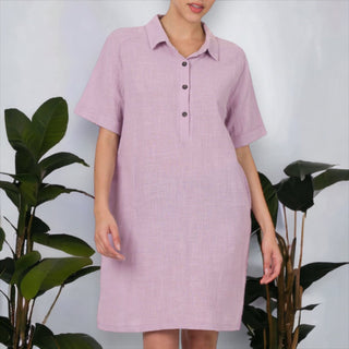 Gauze Button Down Shirt Dress