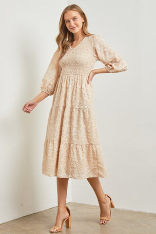 Floral Sands Chiffon Smocked Dress | S-XL