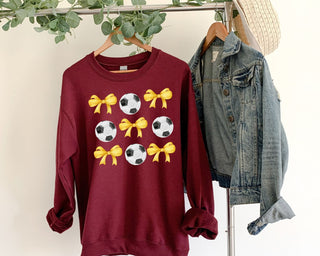 Soccer Balls and Bows Sweatshirt