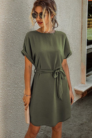 Casual Chic Button Back T-Shirt Dress