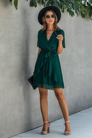 Ruffle Romance Wrap Dress