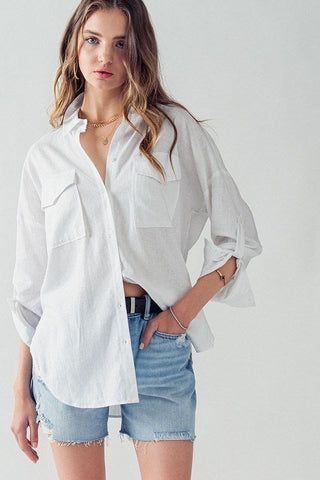 Gina Oversized Pocketed Shirt