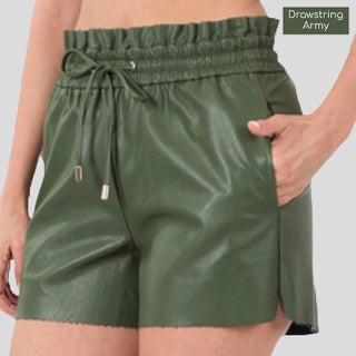 Connie Vegan Leather Shorts