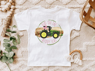 Dibs on the Buddy Seat, Farming Kids Tee Shirt