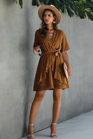 Ruffle Romance Wrap Dress