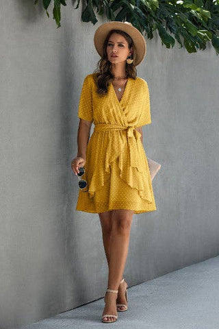 Ruffle Romance Wrap Dress