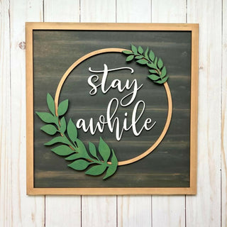 Stay Awhile Laser-Cut DIY 3D Craft Kit