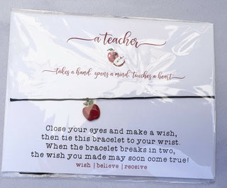 Teacher Appreciation Wish Bracelet Card