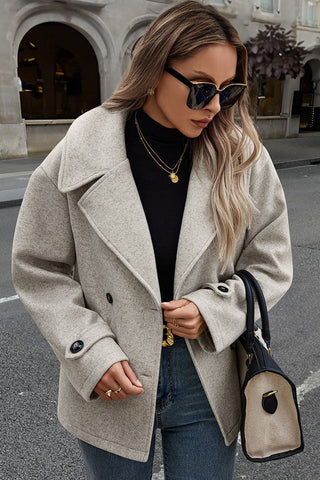 Classic Woolen Lapel Coat