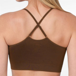 Cross Back Padded Seamless Half Cami