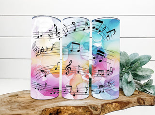 Music Notes Pastel 20oz Tumbler