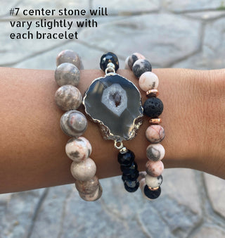 Set of 3 Natural Stone Bracelets