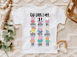 God Says I am....12 Princesses Girls Tee Shirt