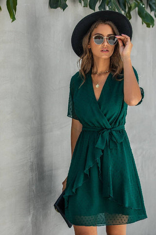 Ruffle Romance Wrap Dress