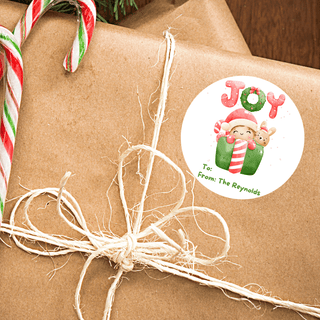 Personalized To & From Holiday Christmas Gift Labels