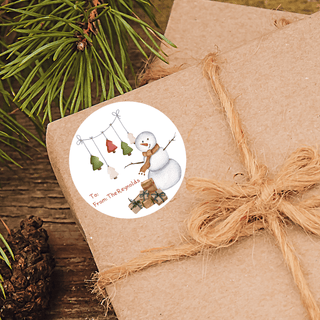 Personalized To & From Holiday Christmas Gift Labels