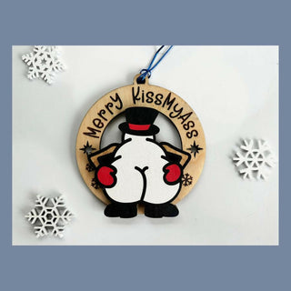 Jingle Butt Christmas Ornament - Snowman