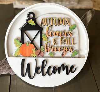 Welcome Interchangeable Sign for Seasonal, Holiday and Special Occasions - Door Sign, Door Hanger, Indoor Sign