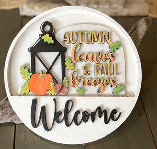 Welcome Interchangeable Sign for Seasonal, Holiday and Special Occasions - Door Sign, Door Hanger, Indoor Sign