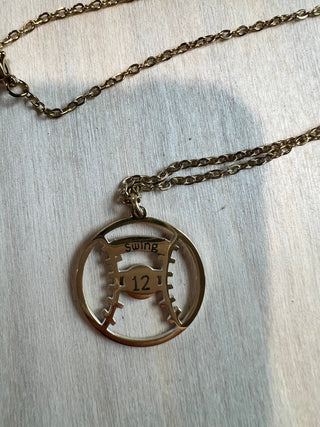 Personalized Laser Engraved Baseball/ Softball Necklace