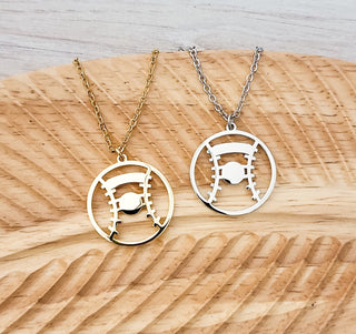 Personalized Laser Engraved Baseball/ Softball Necklace