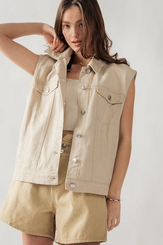 Everly Oversized Denim Vest