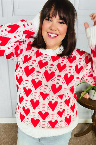 True Hearts Oversized Sweater (Curvy Size)