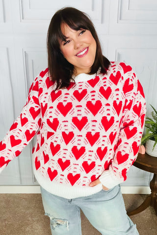 True Hearts Oversized Sweater (Curvy Size)