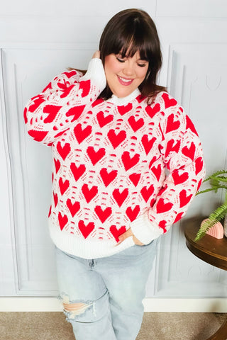 True Hearts Oversized Sweater (Curvy Size)