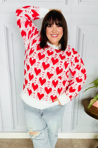 True Hearts Oversized Sweater (Curvy Size)