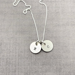 Tiny Sterling Silver Initial Necklace