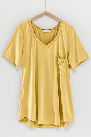 Bailey V-Neck Top With Pockets