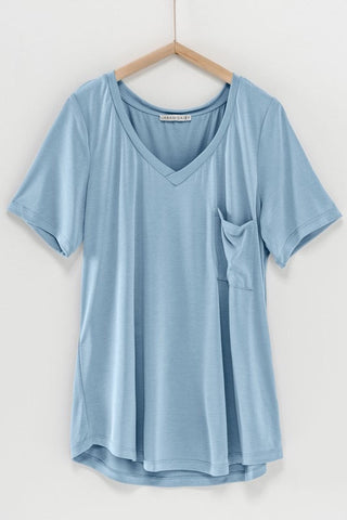 Bailey V-Neck Top With Pockets