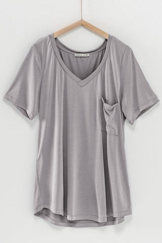 Bailey V-Neck Top With Pockets