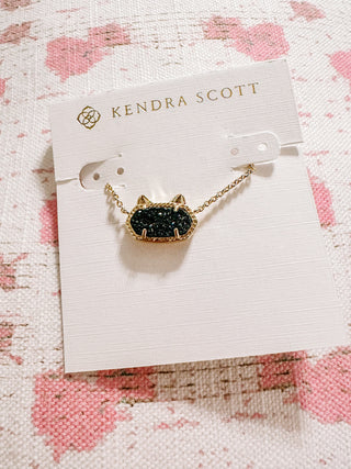 Kendra Scott Black Cat Quartz necklace