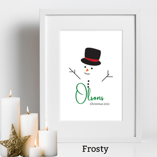 Custom Family Name Christmas Holiday 2024 Poster