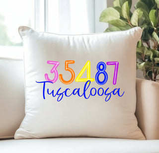 Zip Code and City Pillow Cover
