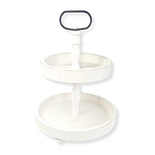 Deluxe Tiered Tray - White