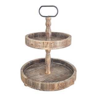 Deluxe Tiered Tray - Natural Brown