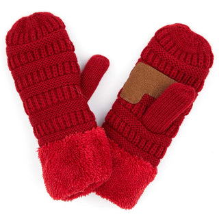 CC Sherpa Lined Mittens | 3 Sizes - Truly Contagious