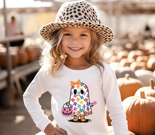 Cute Girly Ghost Girls Halloween Tee Shirt