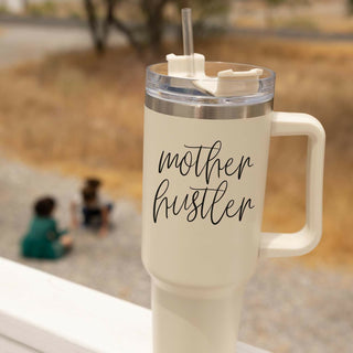 Baseball Mom Tumblers | 40oz tumblers with Lid, Straw & Handle | Funny Coffee Mugs for Moms