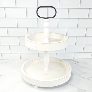 Deluxe Tiered Tray - White